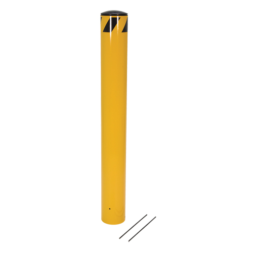 Pour-In-Place Bollards, Steel, 36-1/2" H x 5-9/16" W, Yellow Haskins Industrial Inc.