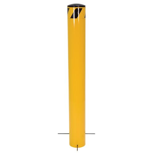 Pour-In-Place Bollards, Steel, 36-1/2" H x 5-9/16" W, Yellow Haskins Industrial Inc.
