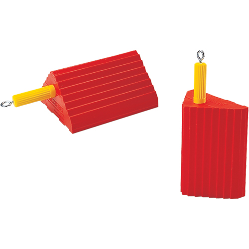 Cales-roue pour usage g&eacute;n&eacute;ral, Polyur&eacute;thane, Orange, 10" la x 8-1/2" p x 5" h Haskins Industrial Inc.