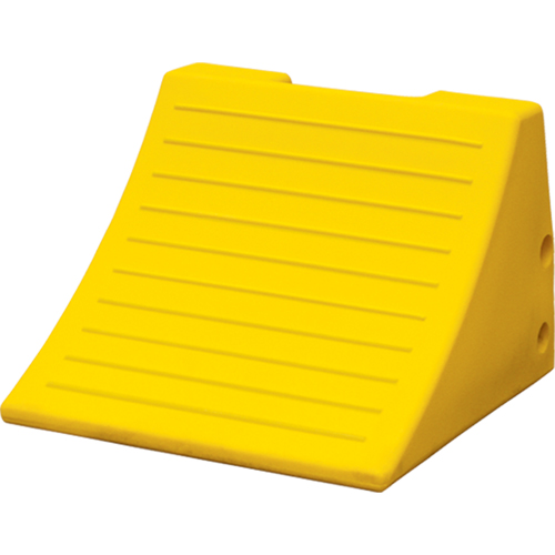 Heavy-Duty Wheel Chocks, Polyurethane, Safety Yellow, 15-1/10" W x 15" D x 11" H Haskins Industrial Inc.