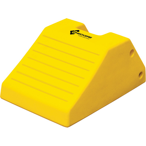 Heavy-Duty Wheel Chocks, Polyurethane, Safety Yellow, 14-9/10" W x 21-9/10" D x 10-3/5" H Haskins Industrial Inc.