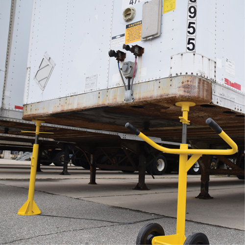 Two-Post Trailer-Stabilizing Jack Stands, 50 tons Lift Capacity Haskins Industrial Inc.