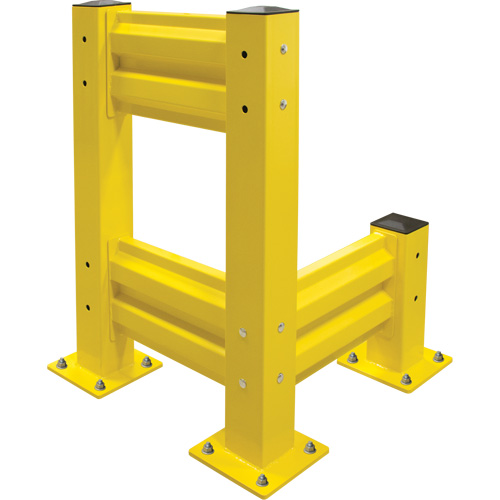 Barri&egrave;re de s&eacute;curit&eacute; de qualit&eacute; industrielle, Acier, 19" lo x 12" h, Jaune s&eacute;curit&eacute; OSHA Haskins Industrial Inc.