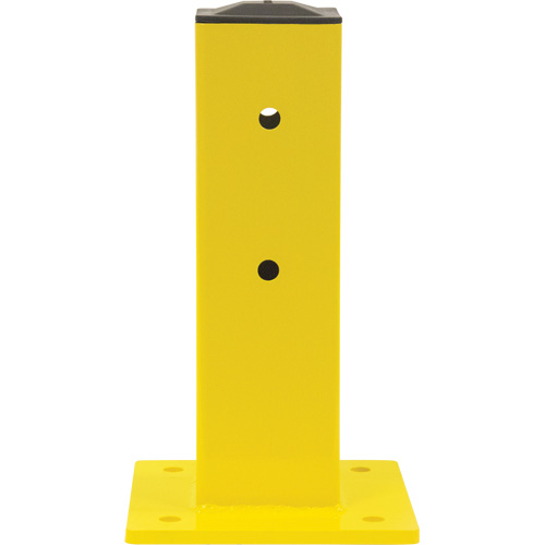Poteau pour barri&egrave;re de s&eacute;curit&eacute;, Acier, 5" lo x 17" h, Jaune s&eacute;curit&eacute; OSHA Haskins Industrial Inc.