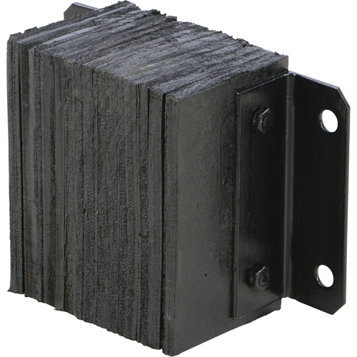 Laminated Dock Bumper, Horizontal, Rubber, 12" W x 6" D x 10" H Haskins Industrial Inc.