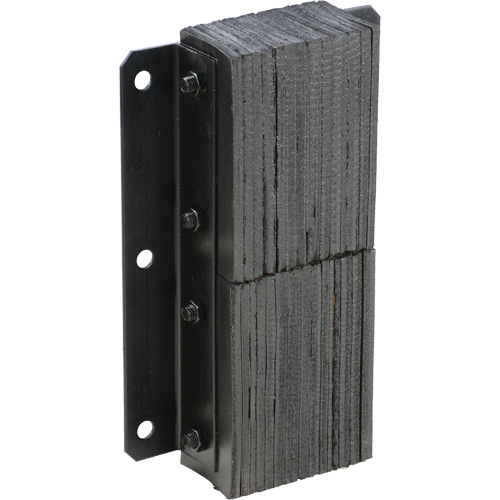 Laminated Dock Bumper, Vertical, Rubber, 13-1/4" W x 4-1/2" D x 20" H Haskins Industrial Inc.
