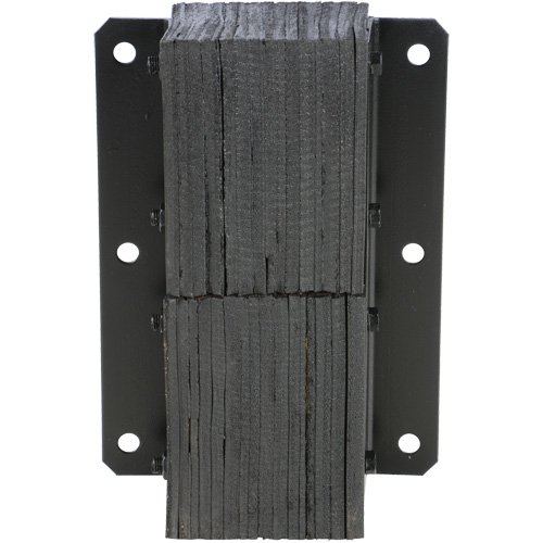 Laminated Dock Bumper, Vertical, Rubber, 13-1/4" W x 4-1/2" D x 20" H Haskins Industrial Inc.