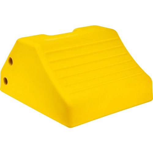 Heavy-Duty Wheel Chocks, Urethane, Yellow, 15-1/2" W x 17-7/10" D x 10" H Haskins Industrial Inc.