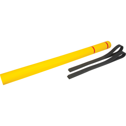 Polyethylene Bollard Cover, 4-1/2" Dia. x 64" L, Red/Yellow Haskins Industrial Inc.
