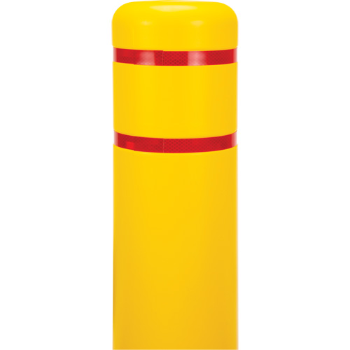 Capuchon en poly&eacute;thyl&egrave;ne pour borne de protection, 6-5/8" dia. x 52" l, Rouge/Jaune Haskins Industrial Inc.