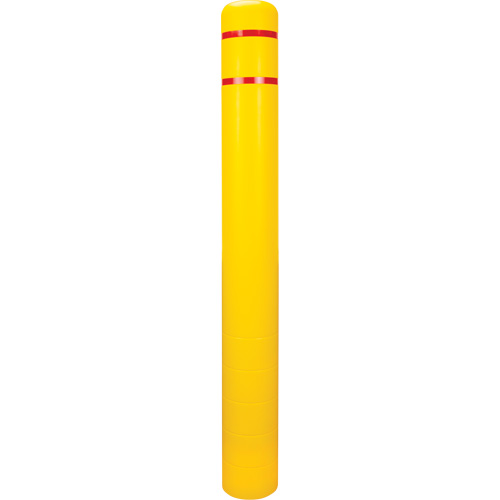 Capuchon en poly&eacute;thyl&egrave;ne pour borne de protection, 6-5/8" dia. x 60" l, Rouge/Jaune Haskins Industrial Inc.