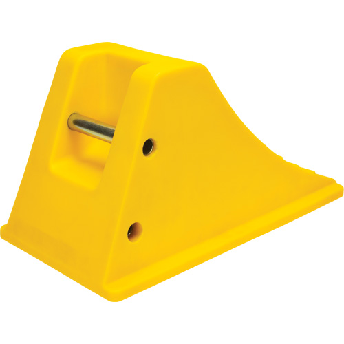 Wheel Chocks with Aluminum Tread, Polyurethane, Safety Yellow, 11-1/4" W x 21" D x 12-1/4" H Haskins Industrial Inc.