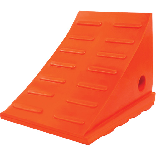 15 Ton General Purpose Wheel Chock, Urethane, Orange Haskins Industrial Inc.
