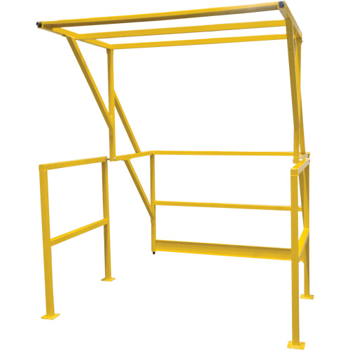 Barri&egrave;re de s&eacute;curit&eacute; pour mezzanine, 70" lo x 77" ha, 78" &eacute;lev&eacute;e, Jaune Haskins Industrial Inc.