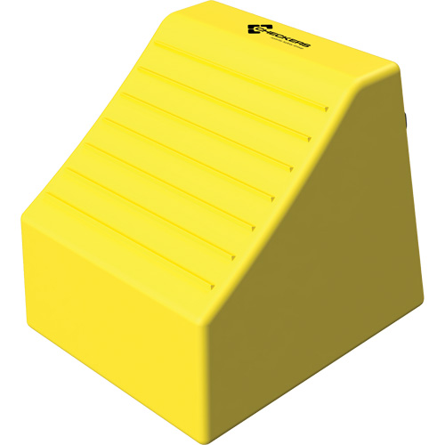Cale de roue ultra-robuste pour l'exploitation mini&egrave;re Checkers Safety sans support, PEHD, Jaune, 14-1/2" la x 17-1/2" p x 16" h Haskins Industrial Inc.