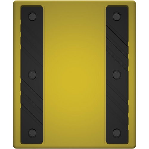 Cale de roue ultra-robuste pour l'exploitation mini&egrave;re Checkers Safety sans support, PEHD, Jaune, 14-1/2" la x 17-1/2" p x 16" h Haskins Industrial Inc.