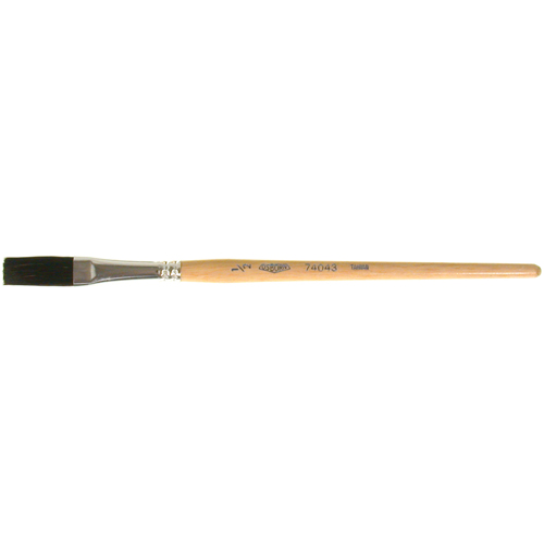 One Stroke Paint Brush, 1/2" Brush Width, Ox Hair, Wood Handle Haskins Industrial Inc.