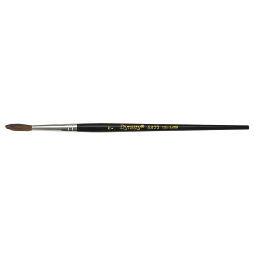 Pinceau pointu &agrave; soies noires pour artiste, Largeur de la brosse de 4 mm, Soie de chameau, Manche &agrave; Bois Haskins Industrial Inc.