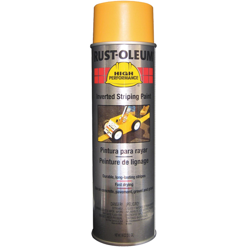 Peinture de traçage en a&eacute;rosol syst&egrave;me 2300 haute performance applicable en position invers&eacute;e, Jaune, 18 oz, Canette a&eacute;rosol Haskins Industrial Inc.
