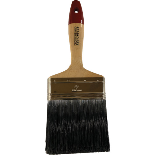 Paint Brush, Poly/Nylon, Wood Handle, 4" Width Haskins Industrial Inc.