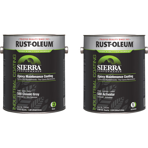 Trousse de rev&ecirc;tement dentretien &eacute;poxydique &agrave; base deau Sierra S60, Gallon, Gris Haskins Industrial Inc.