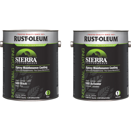 Trousse de rev&ecirc;tement dentretien &eacute;poxydique &agrave; base deau Sierra S60, Gallon, Noir Haskins Industrial Inc.