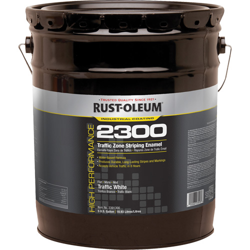 Peinture pour traçage de ligne invers&eacute;e Syst&egrave;me 2300 &agrave; haut rendement, Blanc, 5 gal., Seau Haskins Industrial Inc.