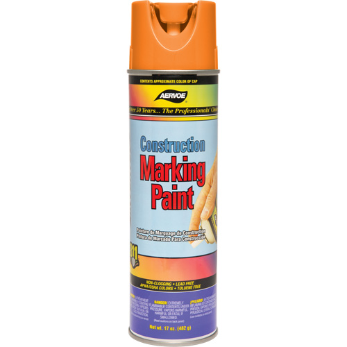 Peinture de marquage de construction, 17 oz, Canette a&eacute;rosol Haskins Industrial Inc.