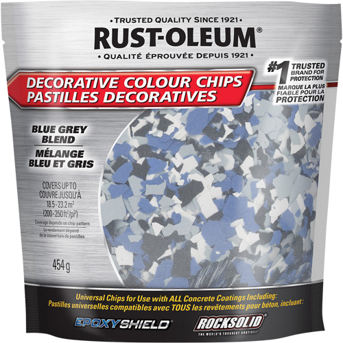 Decorative Colour Chips, 474 g, Bag, Blue Grey Blend Haskins Industrial Inc.