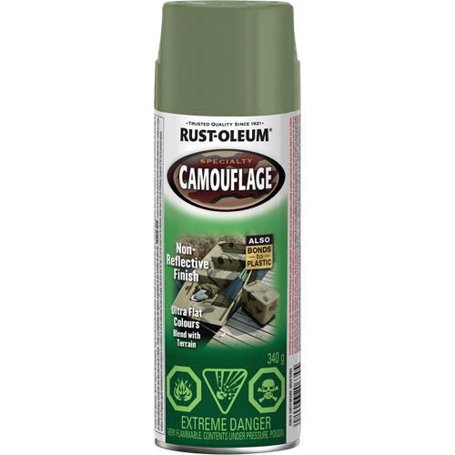 Specialty Camouflage Paint, Aerosol Can, Earth Brown Haskins Industrial Inc.
