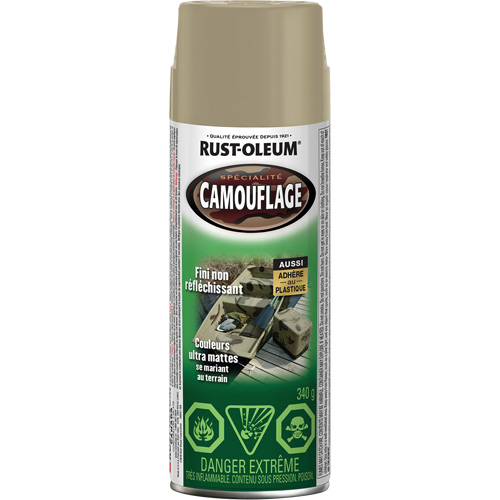 Specialty Camouflage Paint, Aerosol Can, Khaki Haskins Industrial Inc.