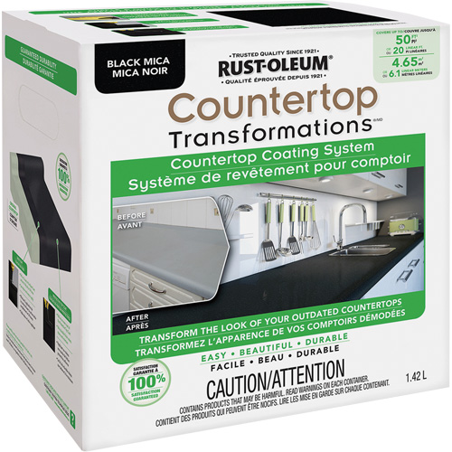 Countertop Transformations&reg; Mica Countertop Coating System, 1.42 L, Kit, Black Mica Haskins Industrial Inc.