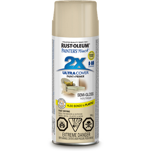 Painter's Touch&reg; Ultra Cover Paint, Ivory Bisque White, Semi-Gloss, Aerosol Can Haskins Industrial Inc.