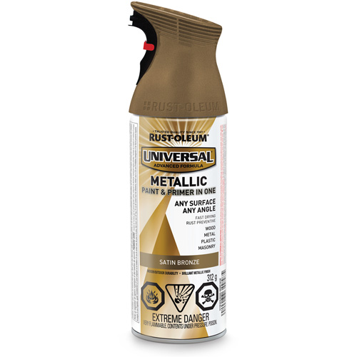 Universal&reg; Spray Paint, Bronze, Metallic/Satin, Aerosol Can Haskins Industrial Inc.