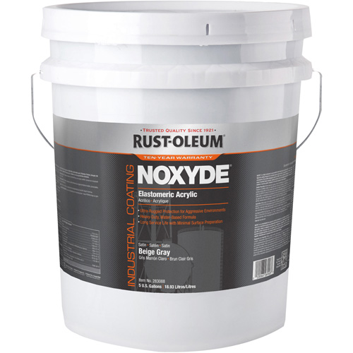Rev&ecirc;tement acrylique &eacute;lastom&egrave;re Noxyde, 5 gal., Seau, Gris Haskins Industrial Inc.