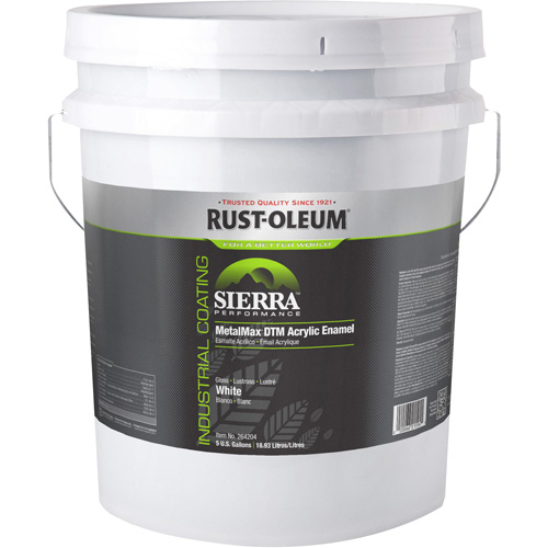 Sierra Performance MetalMax&reg; Plus DTM Acrylic Enamel, 5 gal., Pail, White Haskins Industrial Inc.