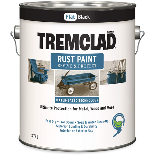 Peinture antirouille &agrave; base d'eau Tremclad, 3,78 L, Gallon, Noir Haskins Industrial Inc.