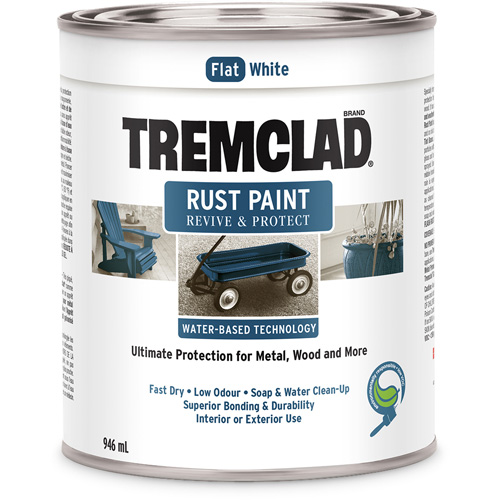 Peinture antirouille &agrave; base d'eau Tremclad, 946 ml, Canette, Blanc Haskins Industrial Inc.