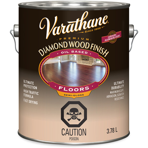 Varathane&reg; Diamond Wood Finish Floors Coating, 3.78 L, Clear, Semi-Gloss Haskins Industrial Inc.