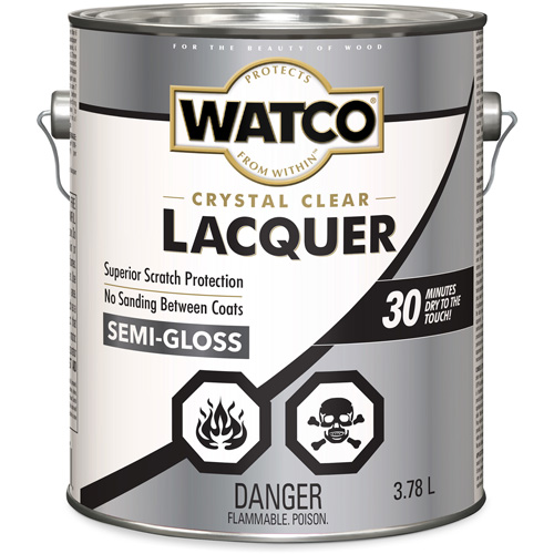 Watco&reg; Lacquer Wood Finish, 3.78 L, Clear, Semi-Gloss Haskins Industrial Inc.