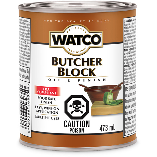 Watco&reg; Butcher Block Oil & Finish, 473 ml, Clear, Transparent Haskins Industrial Inc.
