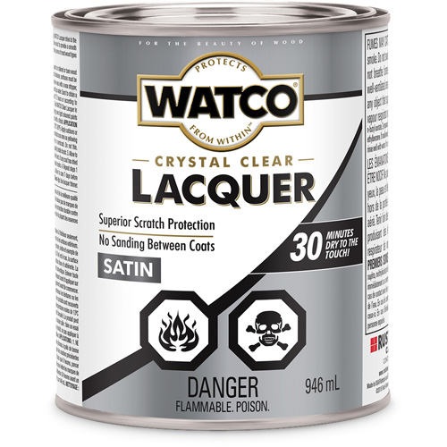 Watco&reg; Lacquer Wood Finish, 946 ml, Clear, Satin Haskins Industrial Inc.