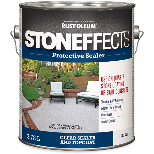 Produit d'&eacute;tanch&eacute;ifi&eacute; protecteur pour b&eacute;ton Stoneffects, 3,78 L, &agrave; l'eau, Transparent, Transparent Haskins Industrial Inc.