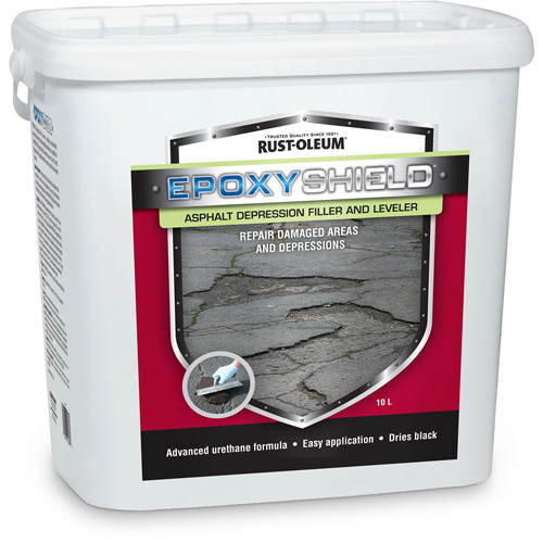 Mat&eacute;riau de remplissage de d&eacute;pression et de nivellement pour asphalte EpoxyShield, Seau, Noir Haskins Industrial Inc.