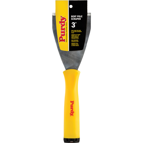 Premium Bent Pole Scraper, Stainless Steel Blade, 3" Wide, Plastic Handle Haskins Industrial Inc.