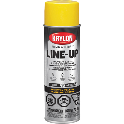 Professional Solvent-Based Marking Paint, Yellow, 18 oz., Aerosol Can Haskins Industrial Inc.