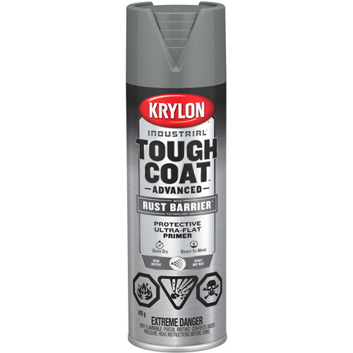 Tough Coat&reg; Advanced Paint with Rust Barrier Technology, Grey Primer, Ultra-Flat, 425 g, Aerosol Can Haskins Industrial Inc.