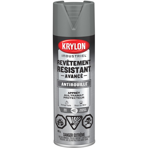 Tough Coat&reg; Advanced Paint with Rust Barrier Technology, Grey Primer, Ultra-Flat, 425 g, Aerosol Can Haskins Industrial Inc.