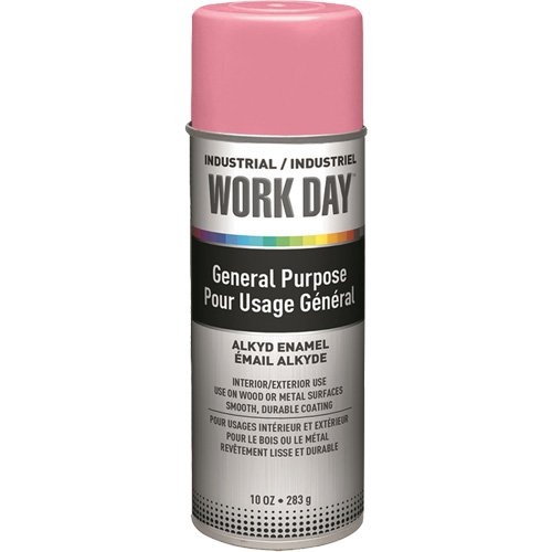 Peinture industrielle Work Day, Rose, Brillant, 10 oz, Canette a&eacute;rosol Haskins Industrial Inc.