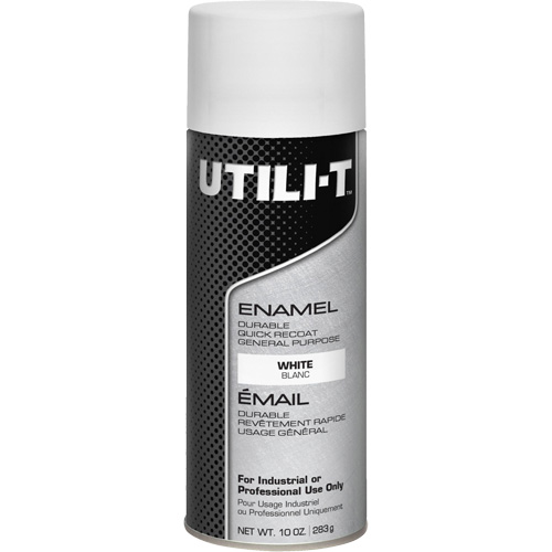 UTILI-T General Purpose Enamel Spray Paint, White, Gloss, 10 oz./283 g, Aerosol Can Haskins Industrial Inc.